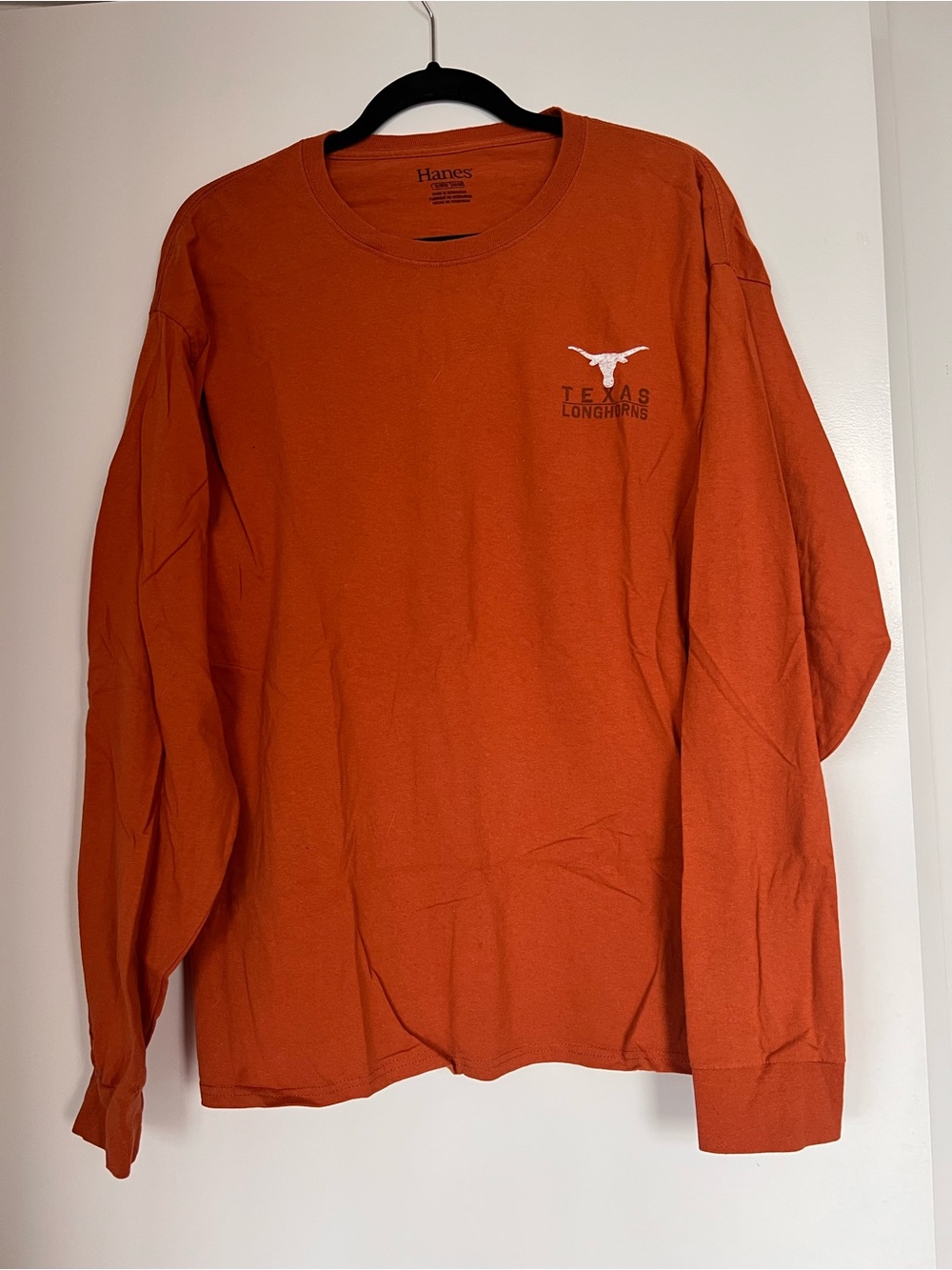 Hanes Men’s Long-Sleeve Texas Longhorns Orange Tee XL